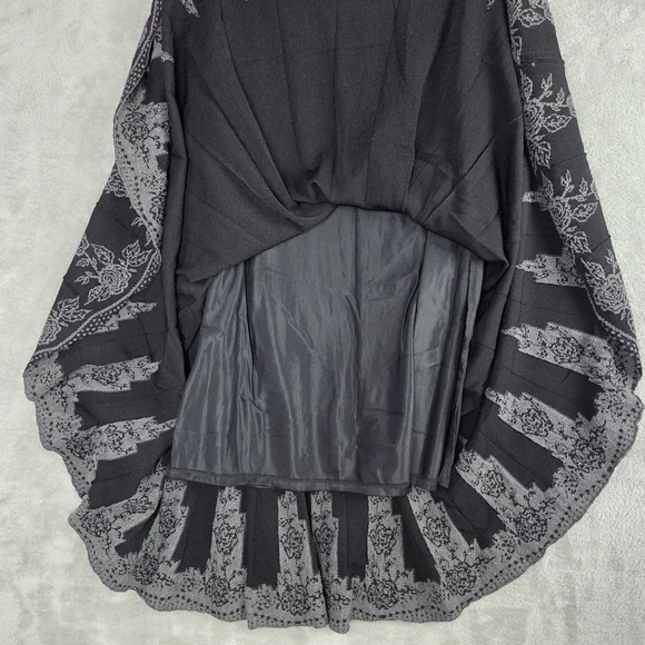 Coldwater Creek Black A-Line Midi Skirt with Embellished Pleats - Picture 3 of 8